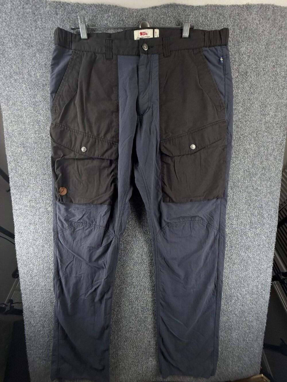 Fjallraven Abisko Hybrid Trouser Comfort Mid Pants Black Blue US 36 ACTL 38X34